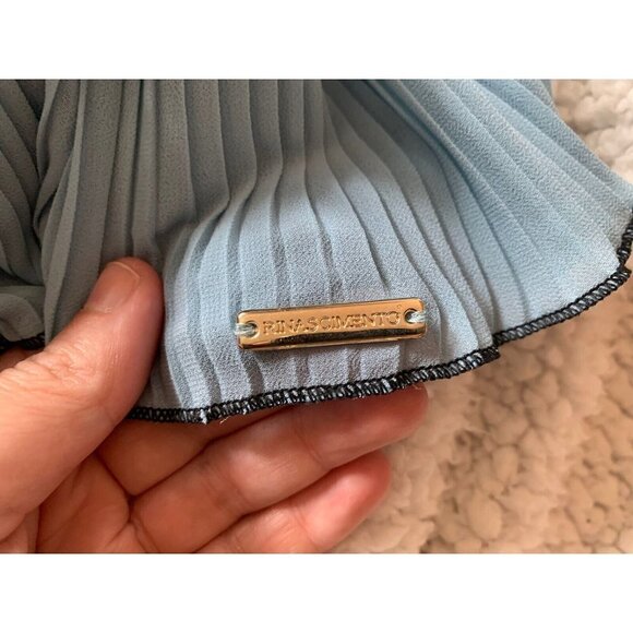 NWT Rinascimento Dress Blue Black Size Small Made in Italy Knee Length Cocktail - Picture 4 of 12